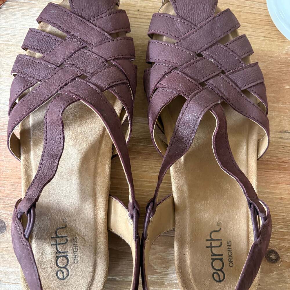 Earth Origins Women's Berri Woven Slingback Sandals size  10.5 goblincore - Picture 4 of 7